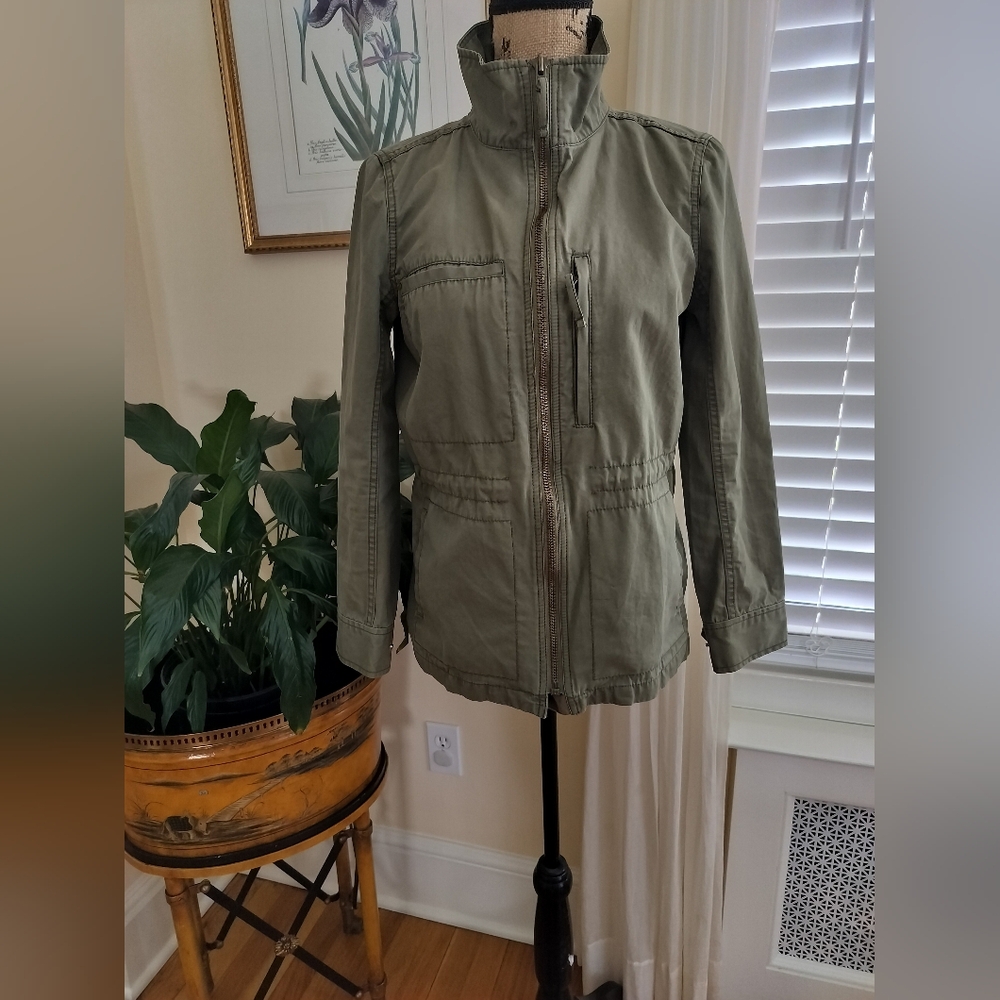Madewell JackeWomen's Fleet full Zip Surplus Utility Military Color Green Size M